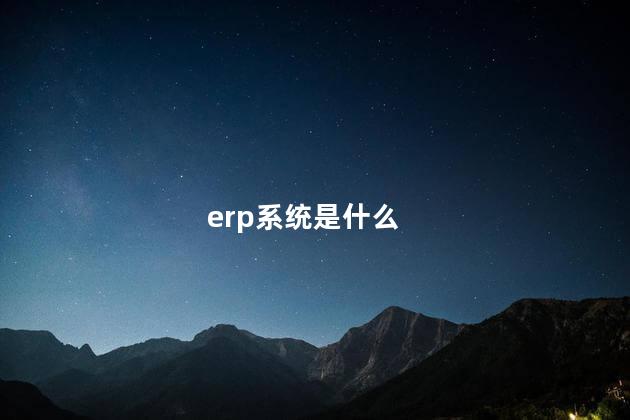 erp系统是什么
