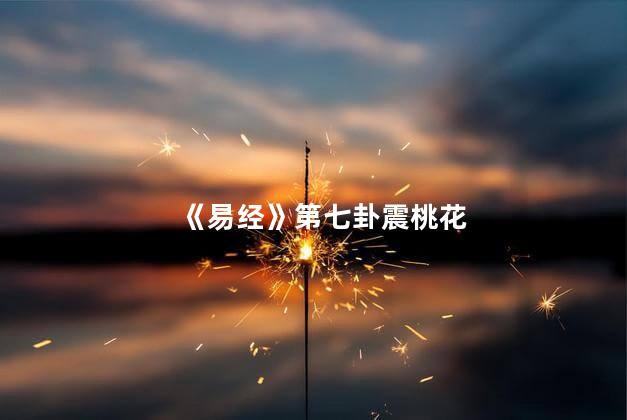 《易经》第七卦震桃花