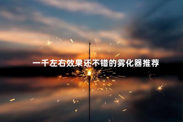 一千左右效果还不错的雾化器推荐