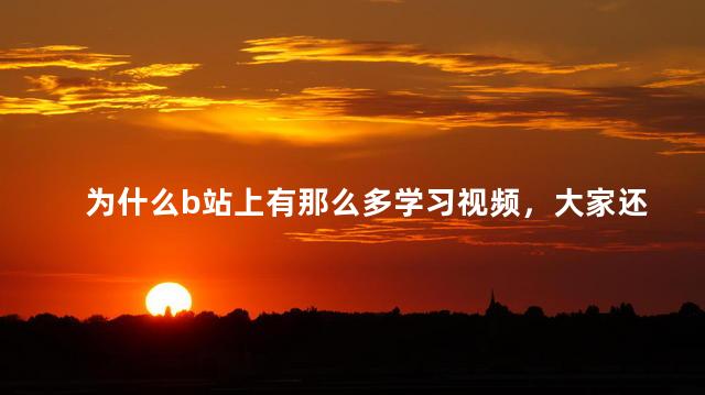 为什么b站上有那么多学习视频，大家还要购买考研网课呢