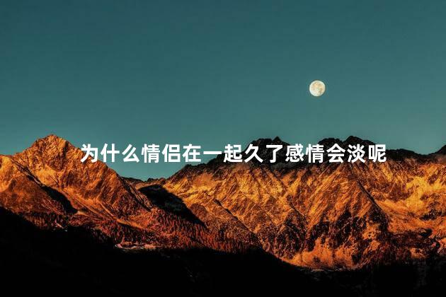为什么情侣在一起久了感情会淡呢