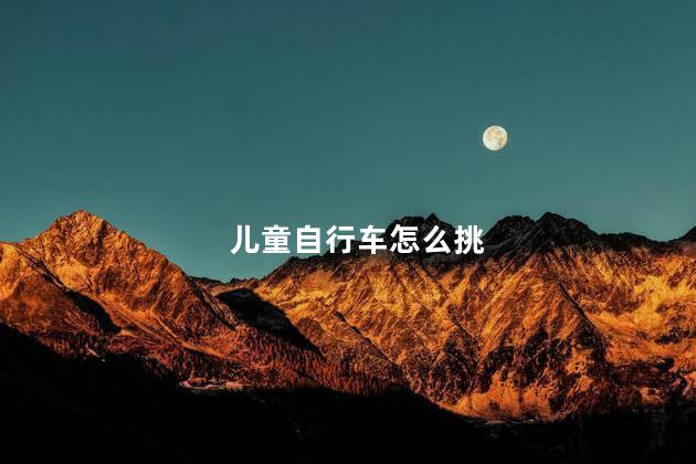 儿童自行车怎么挑