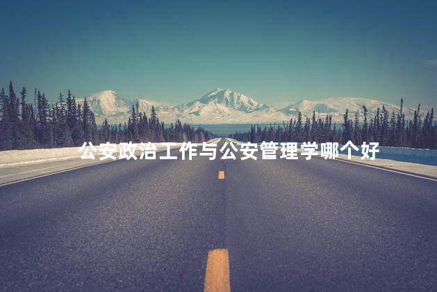 公安政治工作与公安管理学哪个好