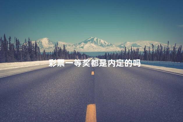 彩票一等奖都是内定的吗