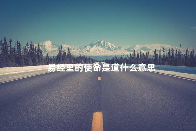 易经里的使命是道什么意思