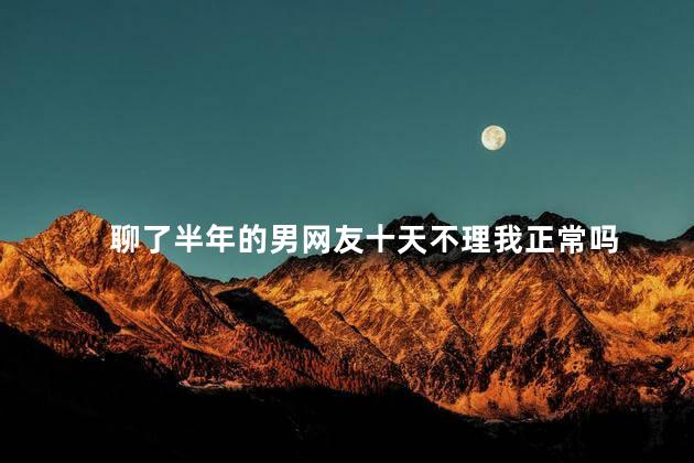 聊了半年的男网友十天不理我正常吗