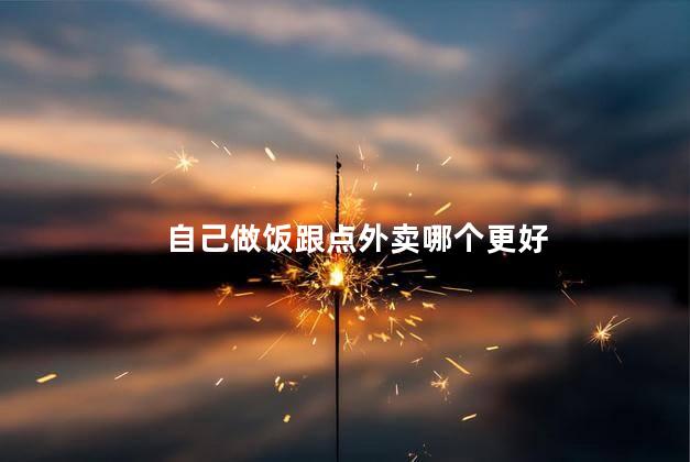 自己做饭跟点外卖哪个更好