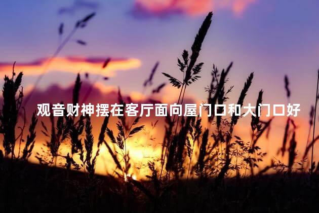 观音财神摆在客厅面向屋门口和大门口好不好